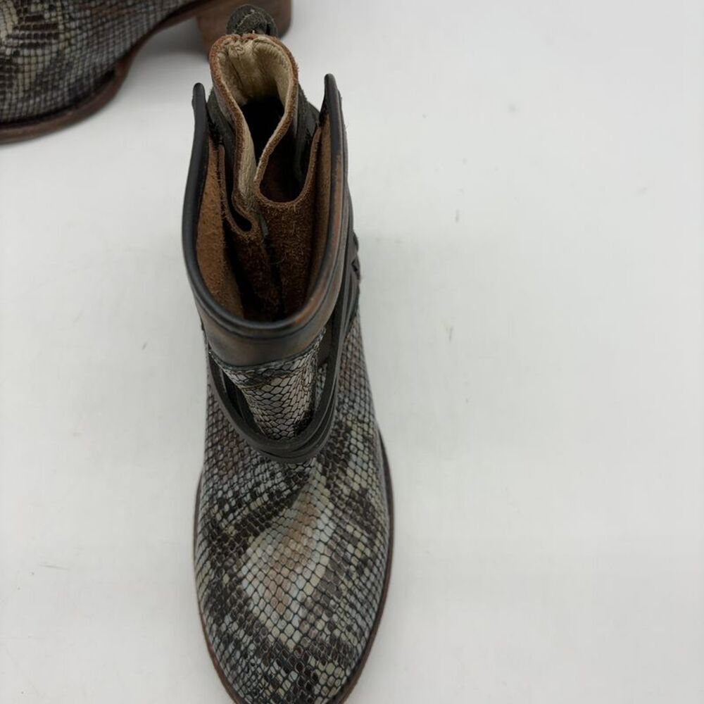 Freebird by Steven Snake-Effect Leather Ankle Boots - Picture 4 of 9